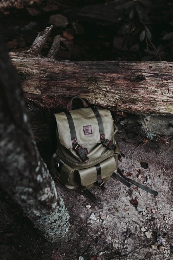 Olive Waxed Canvas Rucksack