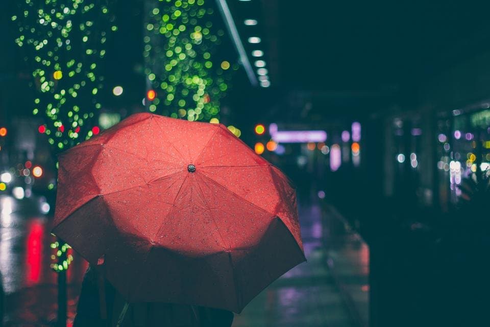 Coral Rain Umbrella