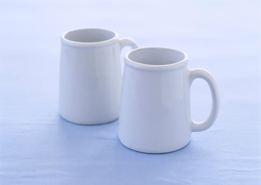 Everyday White Ceramic Mugs