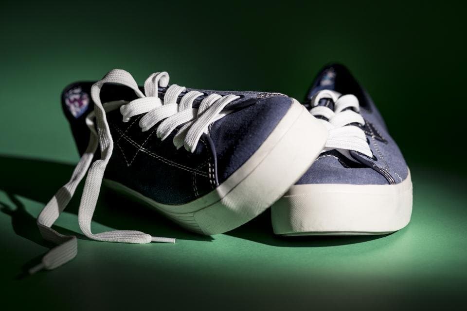 Navy Canvas Court Sneakers