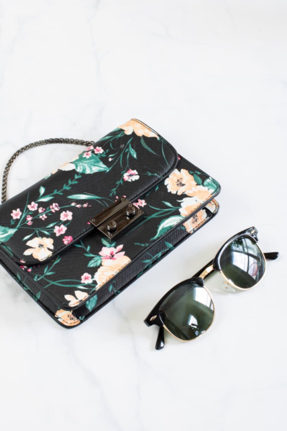 Floral Chain Crossbody