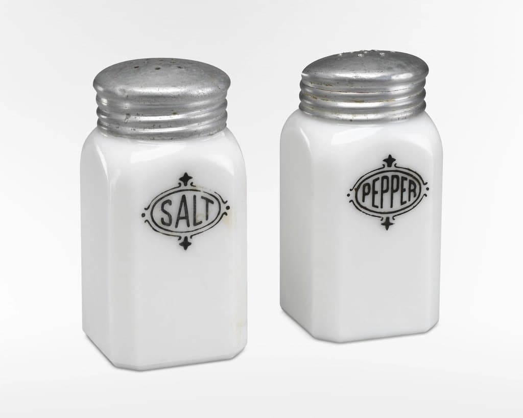 Milk Glass Salt & Pepper Set